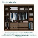 Ver imagem 6 de Guarda Roupa Casal 6 Portas 6 Gavetas Olímpia Marrom/New Canion
