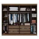 Ver imagem 2 de Guarda Roupa Casal 6 Portas 6 Gavetas Olímpia Marrom/New Canion/Off White