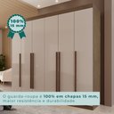 Ver imagem 7 de Guarda Roupa Casal 6 Portas 6 Gavetas Olímpia Marrom/New Canion/Off White