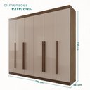 Ver imagem 4 de Guarda Roupa Casal 6 Portas 6 Gavetas Olímpia
