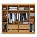 Ver imagem 2 de Guarda Roupa Casal 6 Portas 6 Gavetas Olímpia Marrom/Cinamomo/Off White