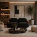 Ver imagem 3 de Sofá Leaf 180 cm 2 Lugares Orgânico Luxo Sala de Estar:Bouclê Cinza Grafite