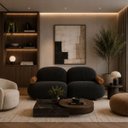 Ver imagem 2 de Sofá Leaf 180 cm 2 Lugares Orgânico Luxo Sala de Estar:Bouclê Cinza Grafite
