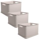 Ver imagem 1 de Conjunto 3 Cestas Organizadoras com Tampa 23,9l Empilhável Fit Ultra Coza Light Plástico