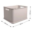 Ver imagem 3 de Conjunto 3 Cestas Organizadoras com Tampa 23,9l Empilhável Fit Ultra Coza Light Plástico
