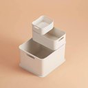 Ver imagem 4 de Conjunto 3 Cestas Organizadoras com Tampa 23,9l Empilhável Fit Ultra Coza Light Plástico