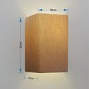 Ver imagem 3 de Arandela Retangular Retro Vivare Md-2029 Cúpula em Tecido 18x10x30cm - Bivolt - Palha - 110V/220V