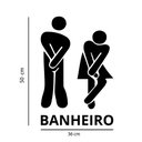 Ver imagem 2 de Adesivo Porta Banheiro Unissex Homem e Mulher Decoração Divertida Kanto Store Adesivo de Parede Bran