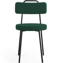 Ver imagem 6 de Kit 04 Cadeiras Decorativas Estofada Para Sala De Jantar Barcelona L02 Bouclê Verde - Lyam Decor