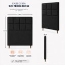 Ver imagem 7 de Cabeceira para Cama Solteiro Estofada ,088 ,Mts Alice Vilajo: Suede Preto