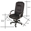 Ver imagem 5 de Kit 10 Cadeiras de Escritório Presidente em Corino Base Cromada Euro