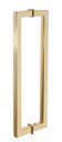 Ver imagem 2 de Puxador Duplo para Box Banheiro de 30cm em Aço Inox Dourado Brilhante Linha Larissa Stainless