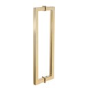 Ver imagem 1 de Puxador Duplo para Box Banheiro de 30cm em Aço Inox Dourado Brilhante Linha Larissa Stainless