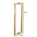 Ver imagem 6 de Puxador Duplo para Box Banheiro de 30cm em Aço Inox Dourado Brilhante Linha Larissa Stainless