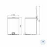 Lixeira com Pedal Tramontina Loop Aço Inox Polido 3 Litros - 6