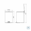 Ver imagem 6 de Lixeira com Pedal Tramontina Loop Aço Inox Polido 3 Litros