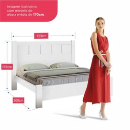 Cama Casal 153x118x200cm 100% MDF Premium - 3