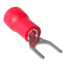 Terminal Forquilha Garfo Pré Isolado Vermelho 1,5mm - 500un - 7