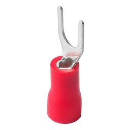 Terminal Forquilha Garfo Pré Isolado Vermelho 1,5mm - 500un - 4