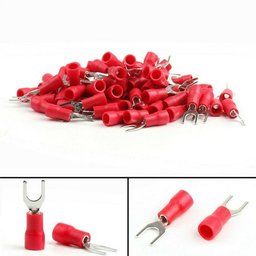 Terminal Forquilha Garfo Pré Isolado Vermelho 1,5mm - 500un - 2