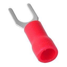 Terminal Forquilha Garfo Pré Isolado Vermelho 1,5mm - 500un - 1