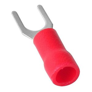 Terminal Forquilha Garfo Pré Isolado Vermelho 1,5mm - 500un