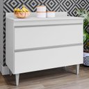 Ver imagem 2 de Balcão de Cozinha com Tampo 100cm 2 Portas Julia M24 Branco - Mpozenato