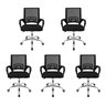 Kit 5 Cadeiras para Escritório Diretor Giratória Office Arco Estofado Mesh - 1