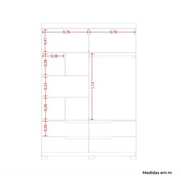 Guarda Roupa Infantil 4 Portas 4 Gavetas Circus - 6