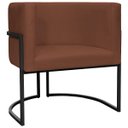 Ver imagem 4 de Kit 2 Poltronas Luna Decorativa Suede Cores Base Ferro Preto