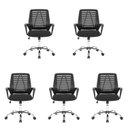 Ver imagem 1 de Kit 5 Cadeiras Escritório Diretor com Relax Tela Mesh Toronto