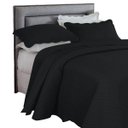 Ver imagem 1 de Cobre Leito Queen 3 Peças 2,40m X 2,60m - Colcha Bouti Queen Luxo Decorativa Preto
