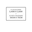Ver imagem 5 de Cobre Leito Queen 3 Peças 2,40m X 2,60m - Colcha Bouti Queen Luxo Decorativa Preto