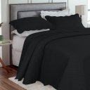 Ver imagem 4 de Cobre Leito Queen 3 Peças 2,40m X 2,60m - Colcha Bouti Queen Luxo Decorativa Preto