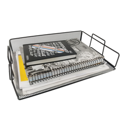 Porta Folha Branca A4 Suporte Sulfite Preta Escritorio - Preto - 1