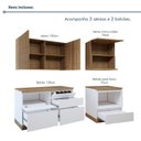 Ver imagem 6 de Cozinha Completa Modulada 4 Peças 5 Portas 4 Gavetas com Rodapé Norten Marrom/Branco/Nature