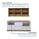 Ver imagem 7 de Cozinha Completa Modulada 4 Peças 5 Portas 4 Gavetas com Rodapé Norten Marrom/Branco/Nature