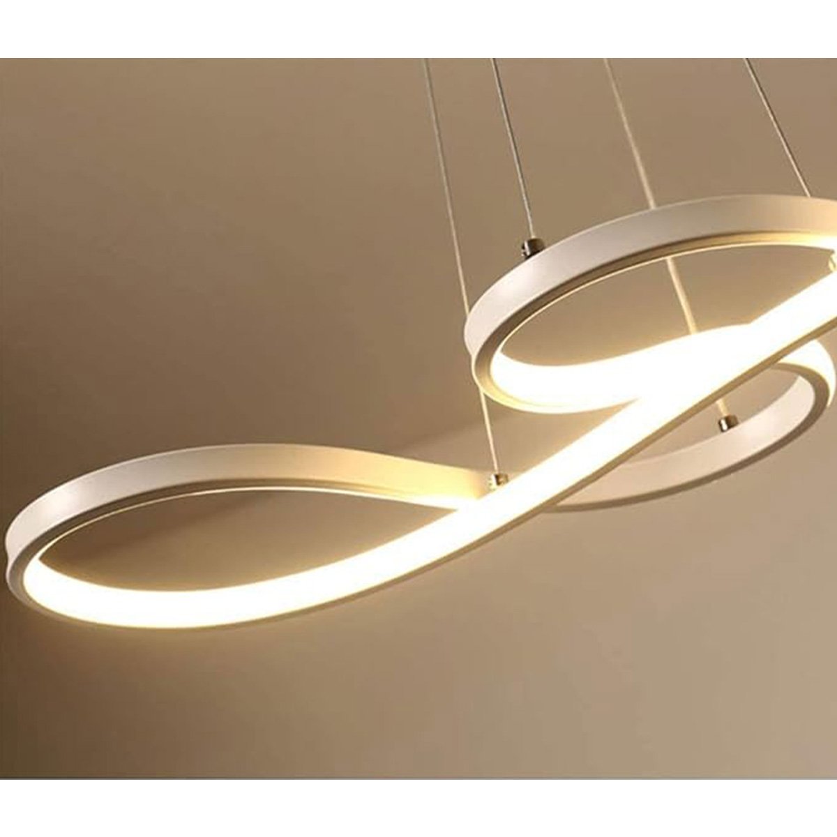 Lustre Arco Infitino 3 em 1 Led Pendente Perfil Iluminaçao Luxo Sala Recepçao Hall de Entrada Restau - 8