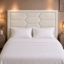 Ver imagem 1 de Cabeceira para Cama Box Queen 181cm Kauai Facto Off White - Sallar Home