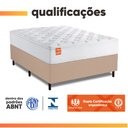Ver imagem 6 de Cama Box Colchão Casal Queen Molas Ensacadas Real 158x198x65cm Branco / Bege Inducol