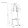 Rack Móvel Pedestal Unionboard c/ Rodizio 32"/58" - 2