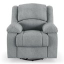 Ver imagem 2 de Poltrona do Papai Reclinável Sala de Cinema Madrid Glider Manual Giratória Massagem USB Linho Cinza 