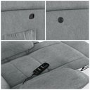 Ver imagem 6 de Poltrona do Papai Reclinável Sala de Cinema Madrid Glider Manual Giratória Massagem USB Linho Cinza 