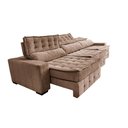 Ver imagem 7 de Sofá Retrátil e Reclinável 4,15m Cama inBox Big Puffer com SoftGel D40 Velupluma Castor