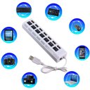 Ver imagem 1 de Hub Usb 2.0 Hub de 7 Portas Usb Hub de Dados Portátil, Computador, Casa, Laptop Branco