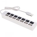 Ver imagem 2 de Hub Usb 2.0 Hub de 7 Portas Usb Hub de Dados Portátil, Computador, Casa, Laptop Branco