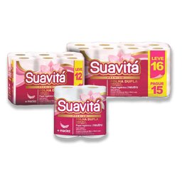 Papel Higienico Suavitá Folha Dupla Leve Linha Premium Super Macio 12 Rolos - 3
