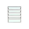 Vitro Basculante 100x80 Alumínio Branco Vidro Liso - 1