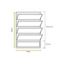 Ver imagem 5 de Vitro Basculante 100x80 Alumínio Branco Vidro Liso