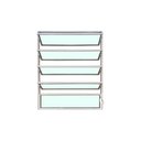 Ver imagem 2 de Vitro Basculante 100x80 Alumínio Branco Vidro Liso